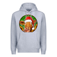 Heather Grey christmas circle earrings Premium Hoodie - Jasminsmagicworld