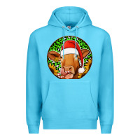Ocean Blue christmas circle earrings Premium Hoodie - Jasminsmagicworld