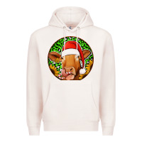 Pale Pink christmas circle earrings Premium Hoodie - Jasminsmagicworld