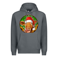 Rock christmas circle earrings Premium Hoodie - Jasminsmagicworld