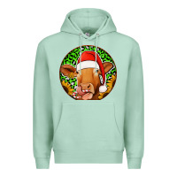 Seafoam christmas circle earrings Premium Hoodie - Jasminsmagicworld