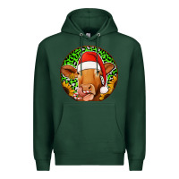 Sports Green christmas circle earrings Premium Hoodie - Jasminsmagicworld