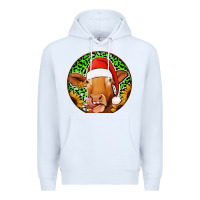 White christmas circle earrings Premium Hoodie - Jasminsmagicworld