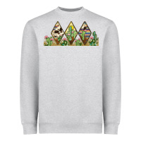Heather Grey cactus cowhide serape Heavyweight Sweatshirt - JahusDesignShop