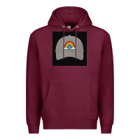Burgundy capt america Premium Hoodie - Rosma