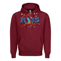 Burgundy little miss firecracker Zipper Hoodie - JahusDesignShop