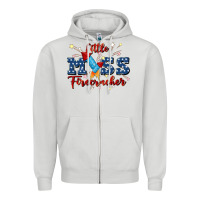 Dove Grey little miss firecracker Zipper Hoodie - JahusDesignShop