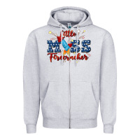 Heather Grey little miss firecracker Zipper Hoodie - JahusDesignShop