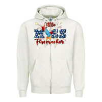 Oatmeal Heather little miss firecracker Zipper Hoodie - JahusDesignShop