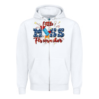 White little miss firecracker Zipper Hoodie - JahusDesignShop