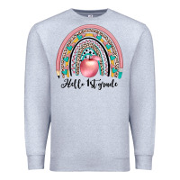 Heather Grey hello 1 st grade Premium Sweatshirt - JahusDesignShop
