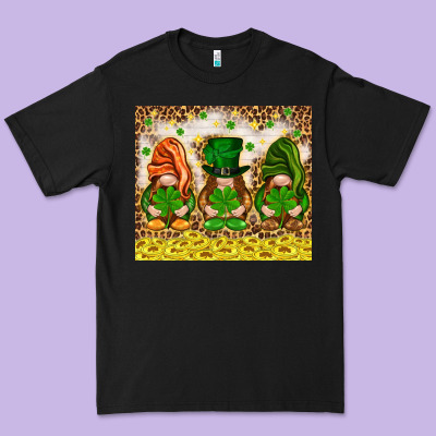 St. Patrick's Day Gnomies With Leopard Tumbler Premium Tee Designed By Howdyjamesfarm