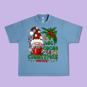 Hot Cocoa And Christmas Movie Urban Heavy Tee Designed By Bundleandbundleshop