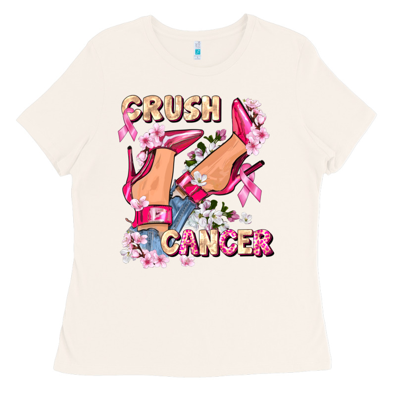 Crush Breast Cancer Ladies Tee by FaDigitalArtStudio | Teevron