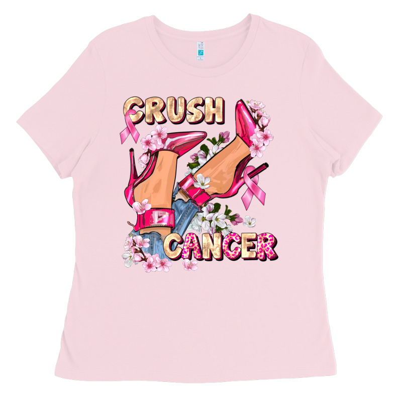 Crush Breast Cancer Ladies Tee by FaDigitalArtStudio | Teevron