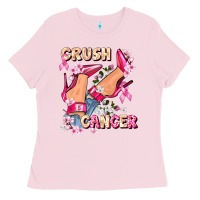 Bubblegum Pink Crush Breast Cancer Ladies Tee - FaDigitalArtStudio