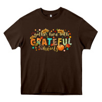Chocolate Brown gather here with grateful hearts Heavy Core Tee - CowGirlArtShop