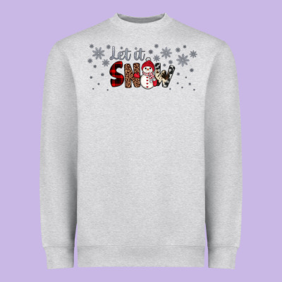 Christmas Let It Snow Heavyweight Sweatshirt Designed By Jahusdesignshop