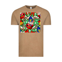 Vintage Coffee christmas coffee cups bell and candy cane with leopard and plaid Vintage Tee - BundleAndBundleShop