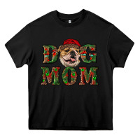Black Christmas English Bulldog Mom Heavy Core Tee - RanaPortraitStore