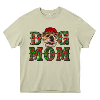 Mossy Christmas English Bulldog Mom Heavy Core Tee - RanaPortraitStore