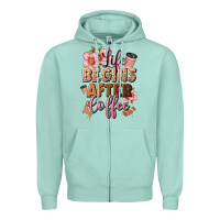Seafoam life begins after coffee Zipper Hoodie - JahusDesignShop