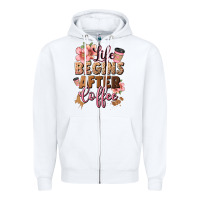 White life begins after coffee Zipper Hoodie - JahusDesignShop