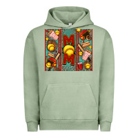 Pigment Oil Green softball mom Urban Hoodie - Jasminsmagicworld
