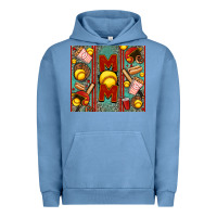 Pigment Pebble Blue softball mom Urban Hoodie - Jasminsmagicworld