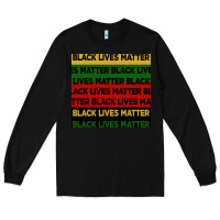 Black black lives matter seamless pattern Long Sleeve Tee - BundleAndBundleShop