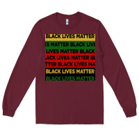Burgundy black lives matter seamless pattern Long Sleeve Tee - BundleAndBundleShop