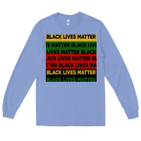 Colony Blue black lives matter seamless pattern Long Sleeve Tee - BundleAndBundleShop