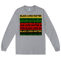Heather Grey black lives matter seamless pattern Long Sleeve Tee - BundleAndBundleShop