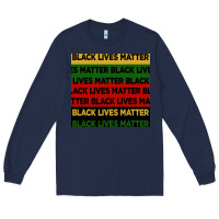 Navy black lives matter seamless pattern Long Sleeve Tee - BundleAndBundleShop