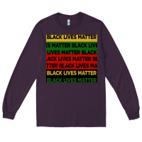 Plum black lives matter seamless pattern Long Sleeve Tee - BundleAndBundleShop