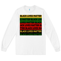 White black lives matter seamless pattern Long Sleeve Tee - BundleAndBundleShop