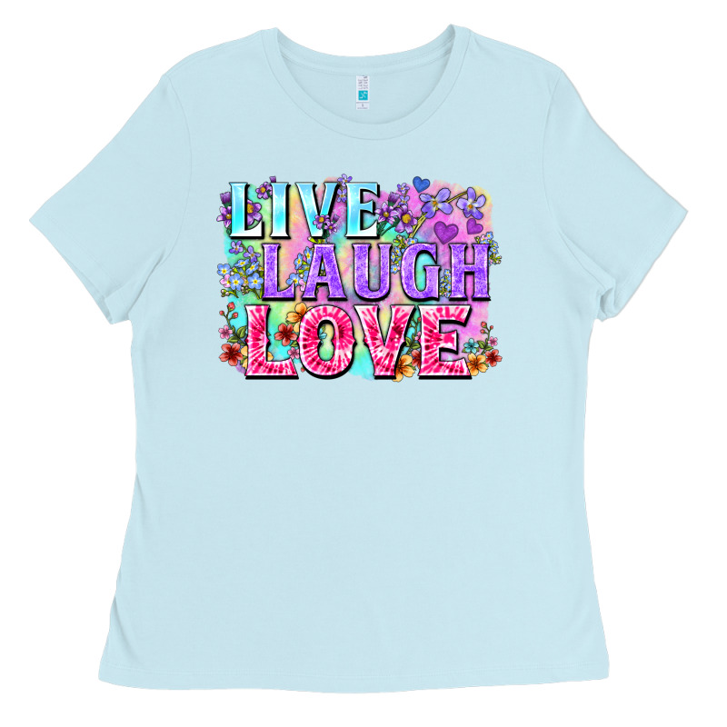 Live Laugh Love Hippie Valentine's Day Ladies Tee by FaDigitalArtStudio | Teevron