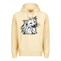 Pina Colada Drawing Cat Premium Hoodie - RacoonDesign