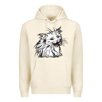 Tofu Drawing Cat Premium Hoodie - RacoonDesign
