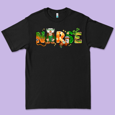 St. Patrick's Day Nurse With Gnome Premium Tee Designed By Howdyjamesfarm