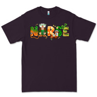 Plum St. Patrick's Day Nurse with gnome Premium Tee - HowdyJamesFarm