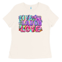 Bone Live laugh love hippie Valentine's Day Ladies Tee - FaDigitalArtStudio