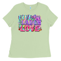 Matcha Live laugh love hippie Valentine's Day Ladies Tee - FaDigitalArtStudio