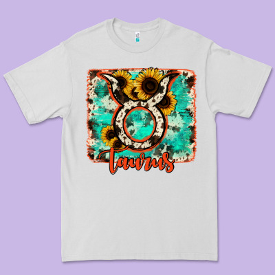 Taurus Turquoise Cowhide Premium Tee Designed By Ranaportraitstore