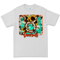 Dove Grey taurus turquoise cowhide Premium Tee - RanaPortraitStore