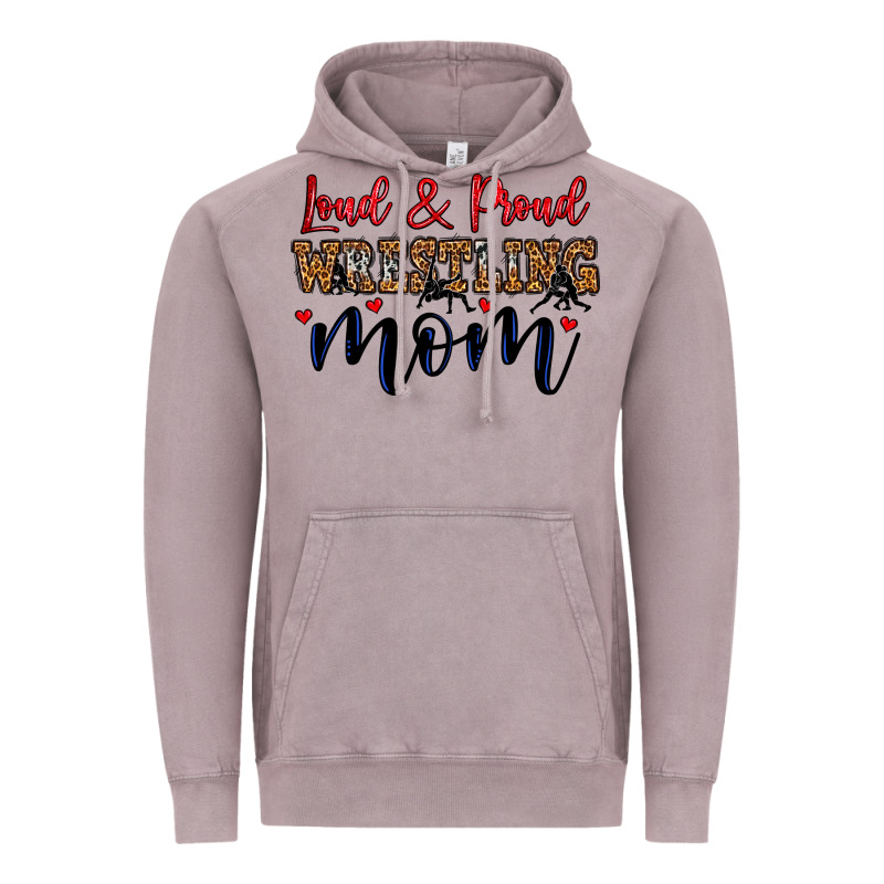 Loud And Proud Wrestling Mom Vintage Hoodie by LillyAllenDesigns | Teevron