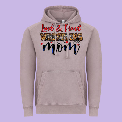 Loud And Proud Wrestling Mom Vintage Hoodie Designed By Lillyallendesigns