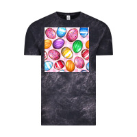 Cloud Black Easter Eggs Seamless Pattern Vintage Tee - BundleAndBundleShop