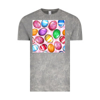 Cloud Rock Easter Eggs Seamless Pattern Vintage Tee - BundleAndBundleShop