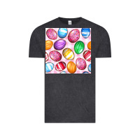 Vintage Black Easter Eggs Seamless Pattern Vintage Tee - BundleAndBundleShop